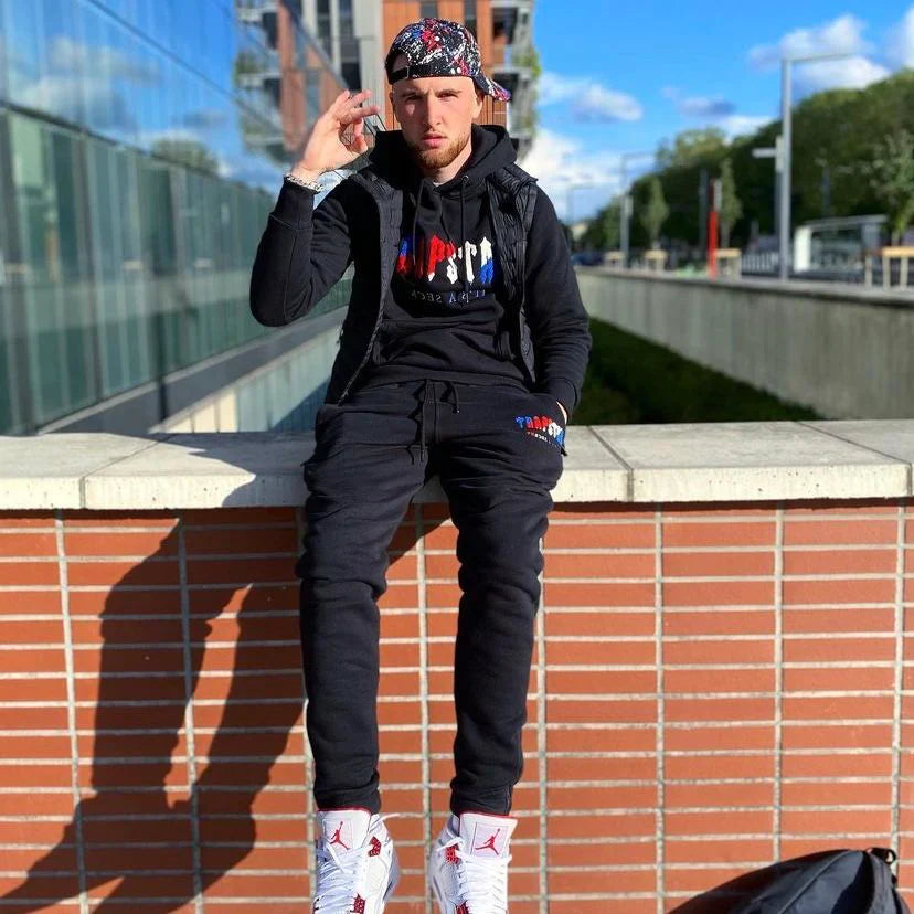 Survêtement à capuche Trapstar Chenille Decoded - Noir Revolution