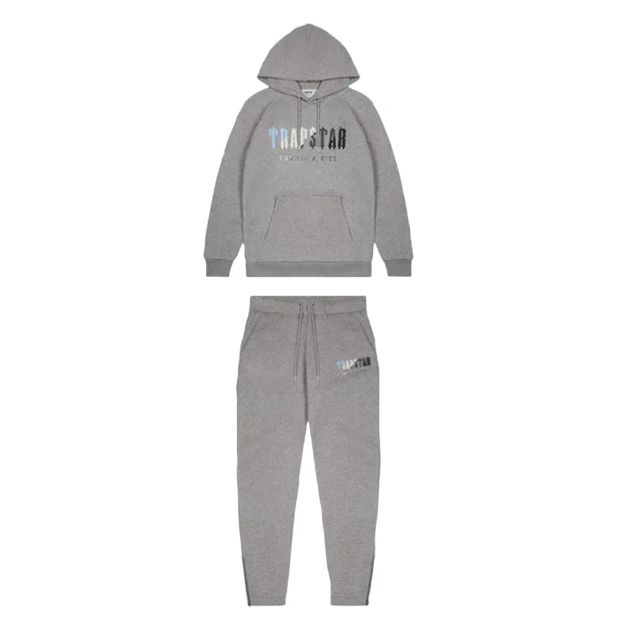 Survêtement à capuche Trapstar Chenille Decoded - Édition Grey Ice Flavours