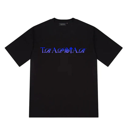 T-shirt Trapstar Script Fade - Dégradé noir/bleu 