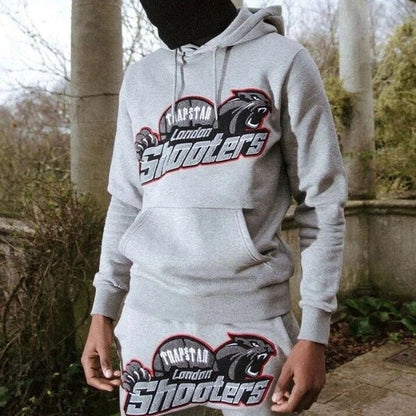 Survêtement à capuche Trapstar Shooters - Gris/Rouge