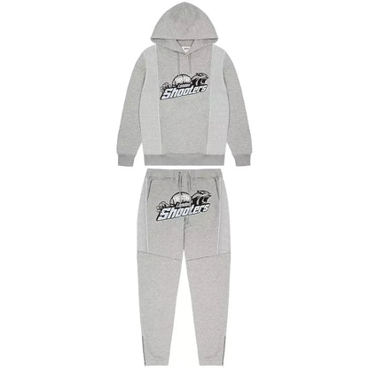 Survêtement technique à capuche Trapstar Shooters - Gris/Bleu