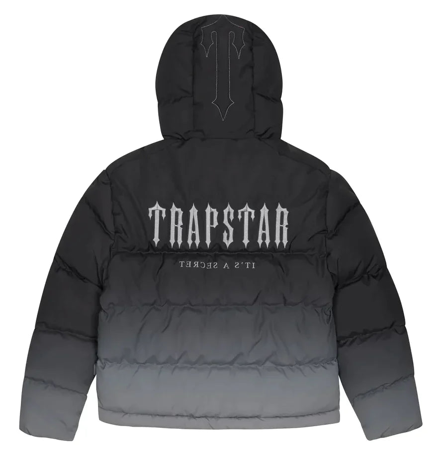 Doudoune à capuche Trapstar Decoded 2.0 - Noir dégradé