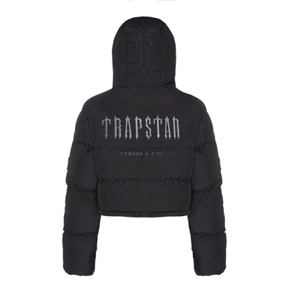 Doudoune à capuche Trapstar Decoded pour femme - Noire