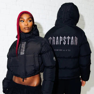 Doudoune à capuche Trapstar Decoded pour femme - Noire