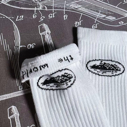 Chaussettes blanches Corteiz Alcatraz