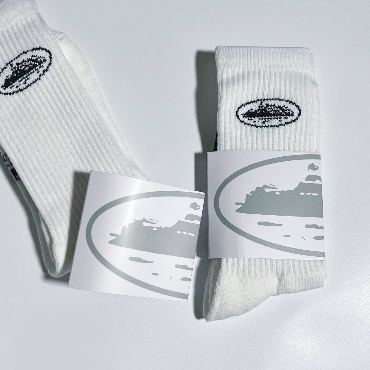 Chaussettes blanches Corteiz Alcatraz