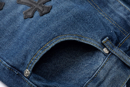 CŒURS CHROMÉS CORBEAU CŒURS JEANS DENIM