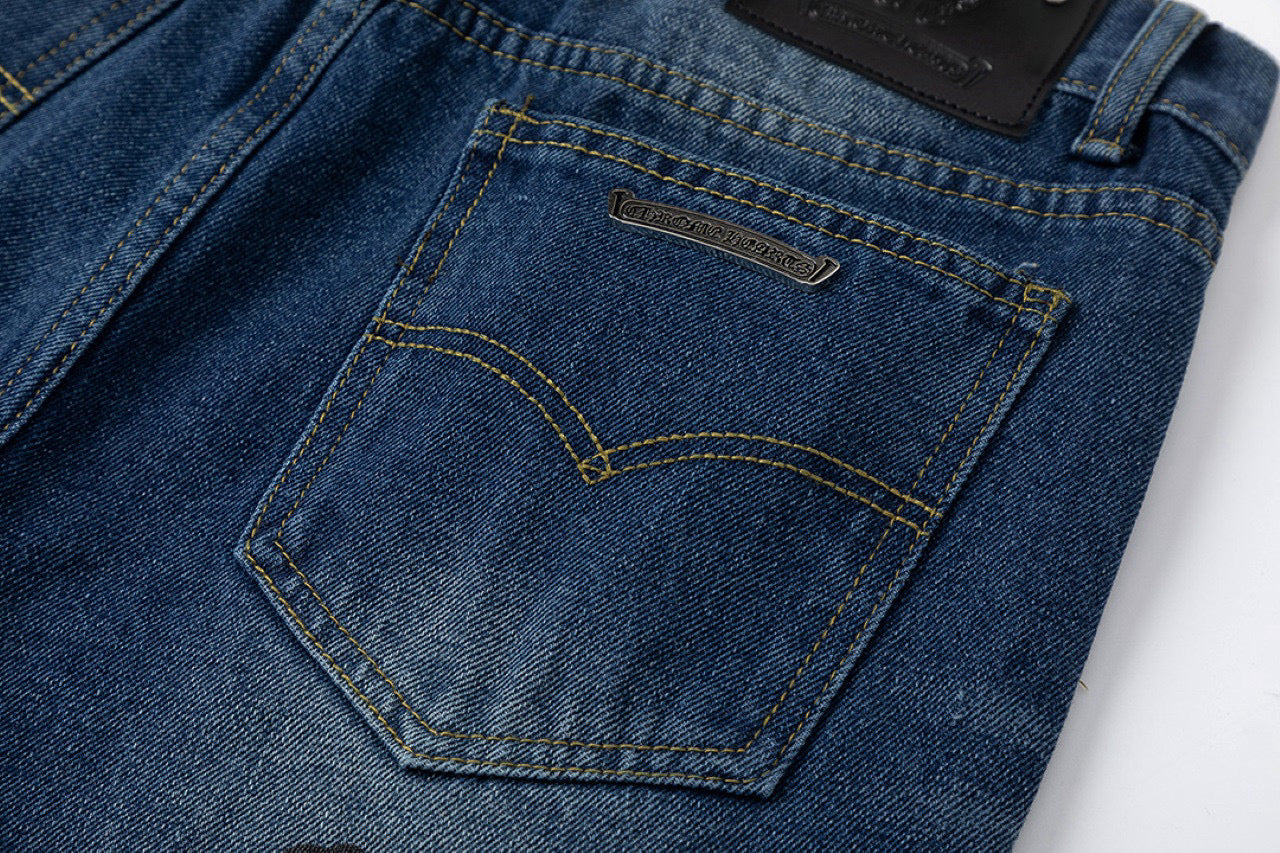 CŒURS CHROMÉS CORBEAU CŒURS JEANS DENIM