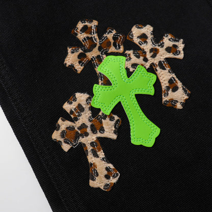 JEAN CHROME HEARTS NOIR VERT LÉOPARD