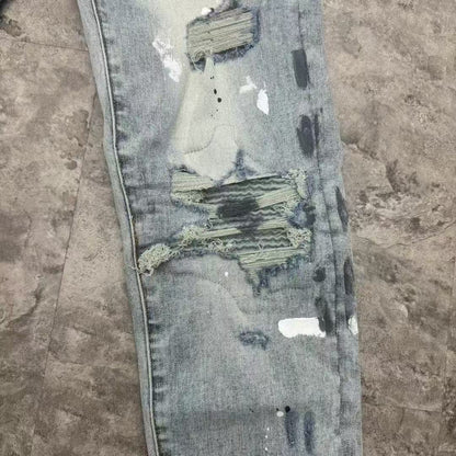 JEANS DE PEINTURE AMIRI MX1 BLEU