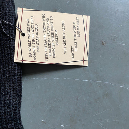 Cagoule en maille Corteiz noire et blanche