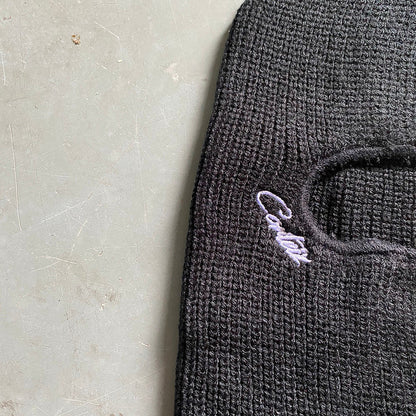 Cagoule en maille Corteiz noire et blanche