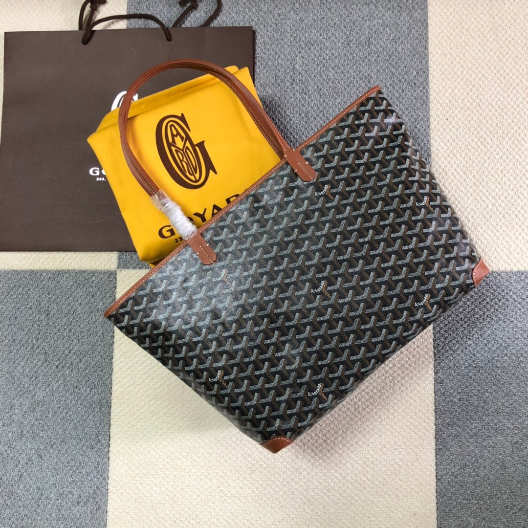SAC CABAS GOYARD ARTOIS PM NOIR ET TAN