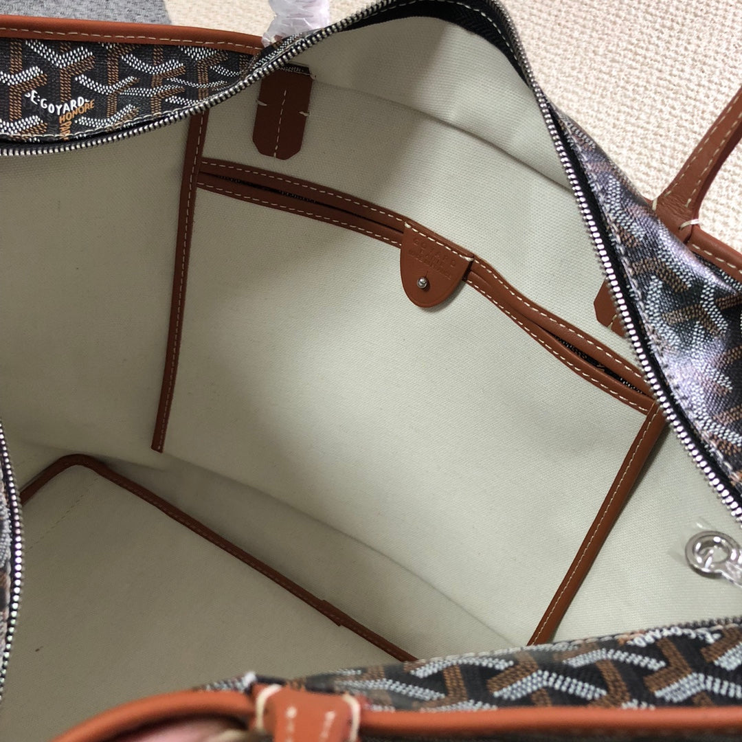 SAC CABAS GOYARD ARTOIS PM NOIR ET TAN