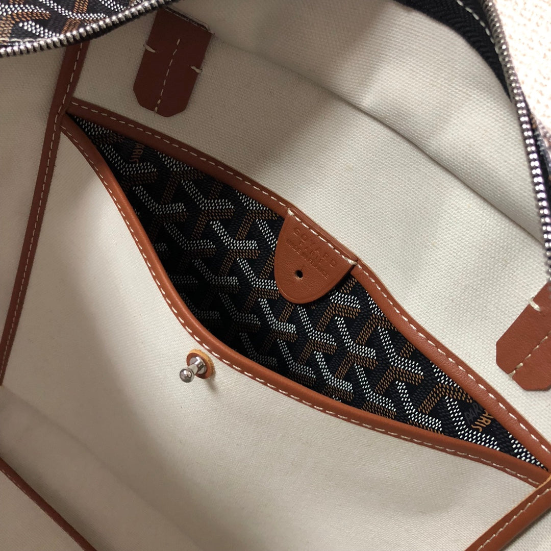 SAC CABAS GOYARD ARTOIS PM NOIR ET TAN