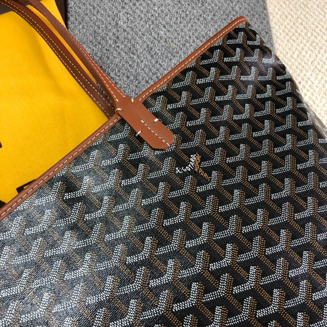 SAC CABAS GOYARD ARTOIS PM NOIR ET TAN