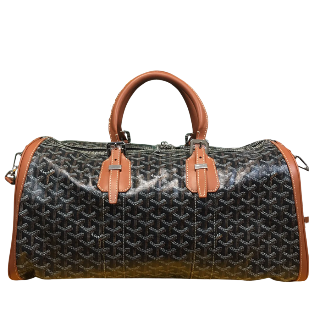 Sac de voyage Goyard Boston 50 noir et beige