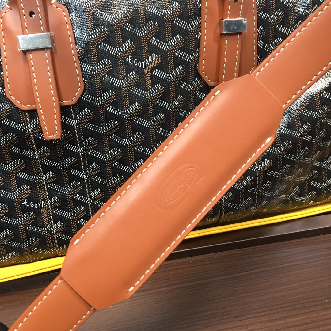 Sac de voyage Goyard Boston 50 noir et beige