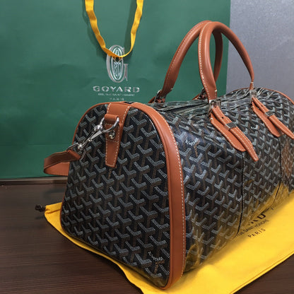 Sac de voyage Goyard Boston 50 noir et beige
