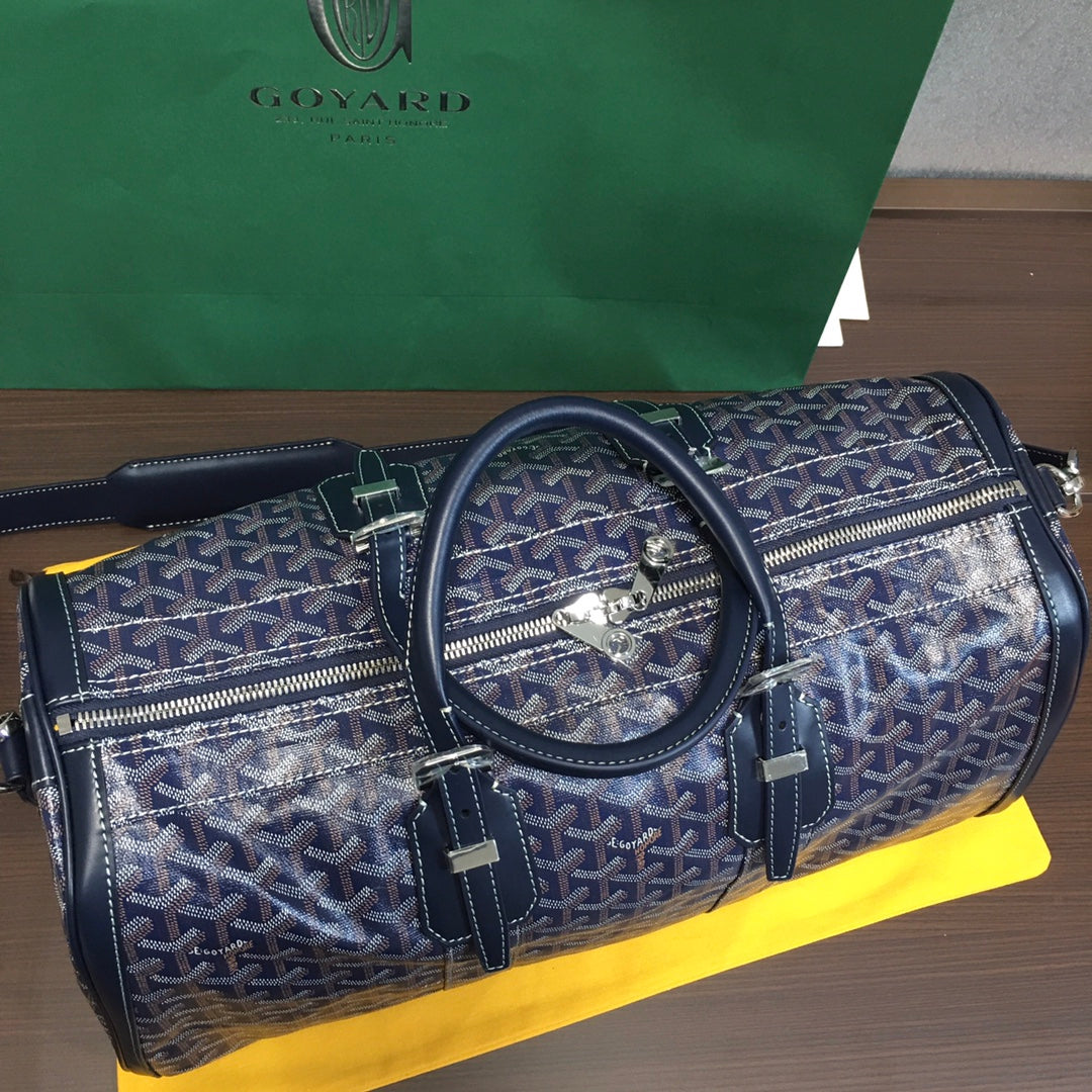 Sac de voyage Goyard Boston 50 bleu marine