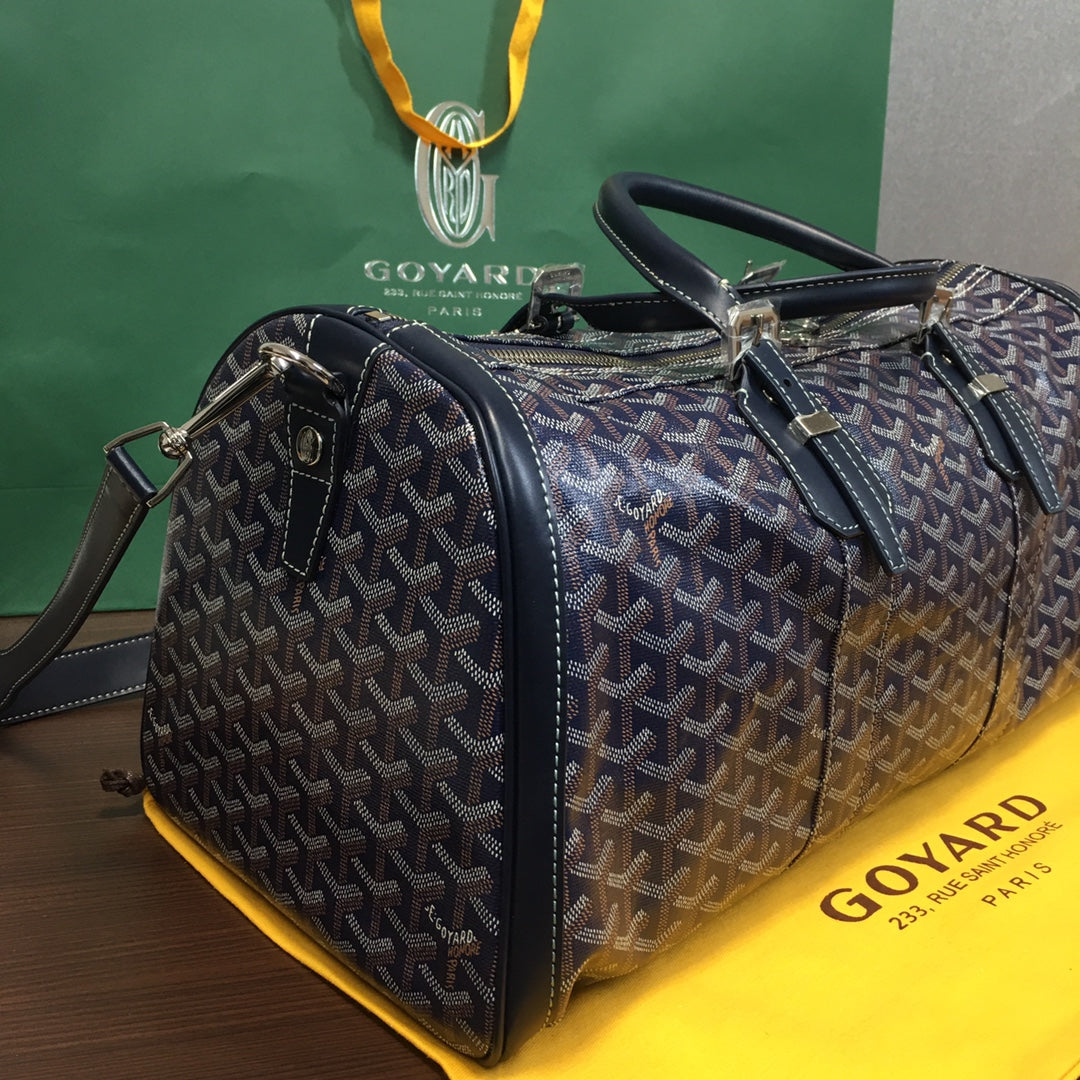 Sac de voyage Goyard Boston 50 bleu marine