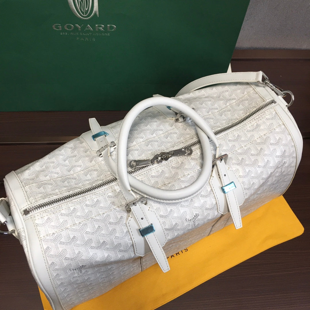 Sac de voyage Goyard Boston 50 blanc