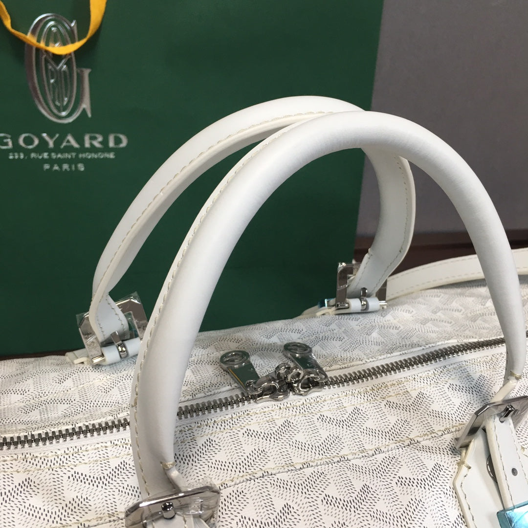Sac de voyage Goyard Boston 50 blanc
