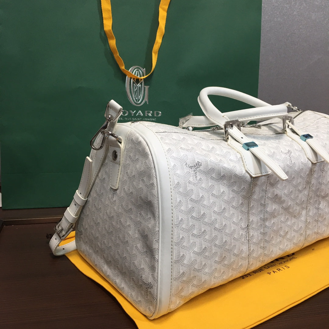 Sac de voyage Goyard Boston 50 blanc
