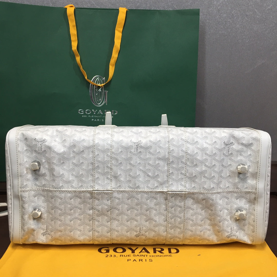 Sac de voyage Goyard Boston 50 blanc
