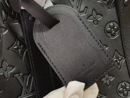 Sac de voyage Louis Vuitton Keepball 50 en cuir noir