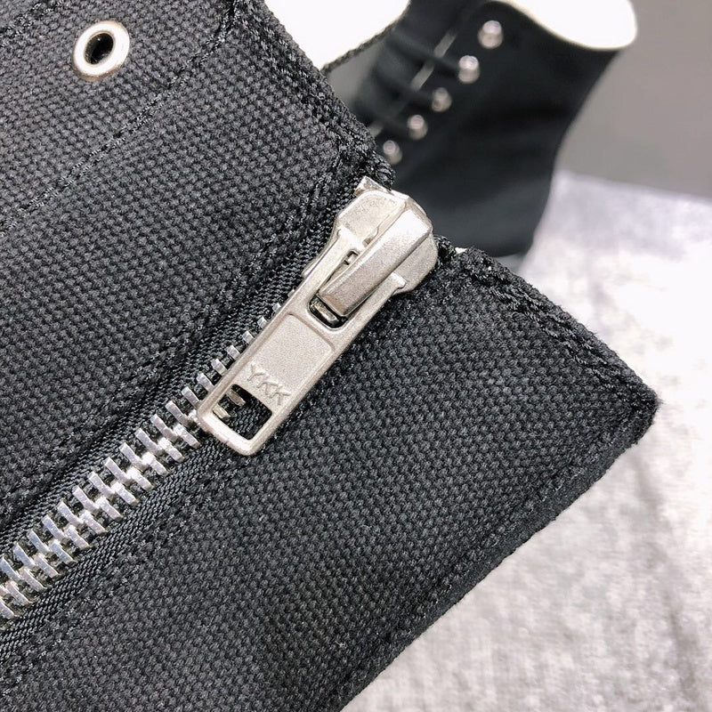 Baskets montantes en toile noire