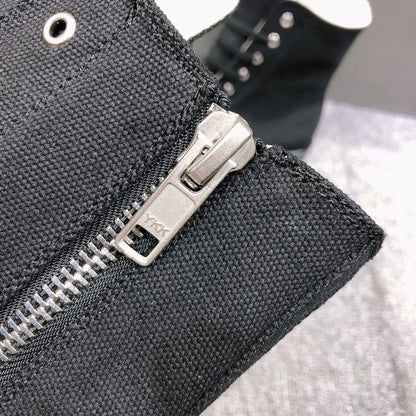 Baskets montantes en toile noire