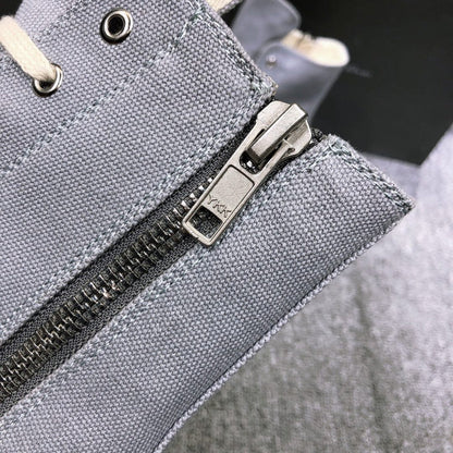 Baskets montantes en toile grise