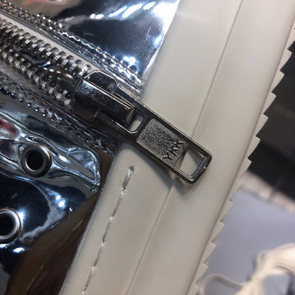 Baskets montantes en cuir métallisé