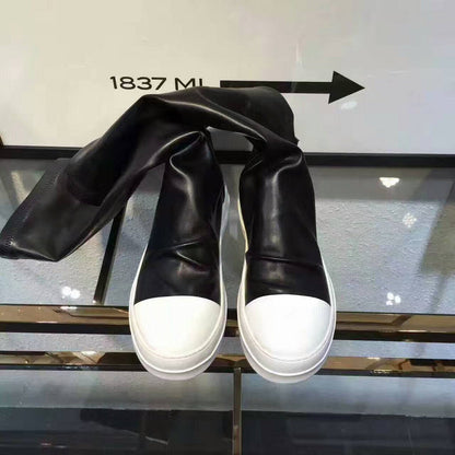 Baskets en cuir montantes