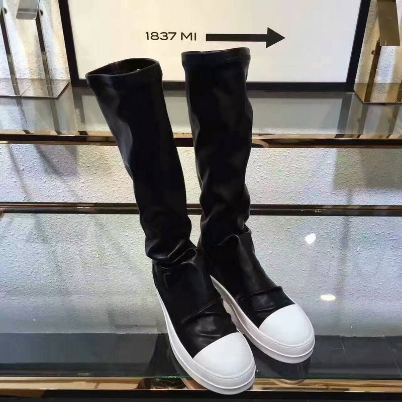 Baskets en cuir montantes