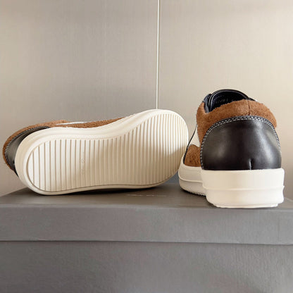 Baskets basses Rick Owens noires et marron