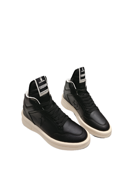 Baskets montantes Rick Owens noires et blanches