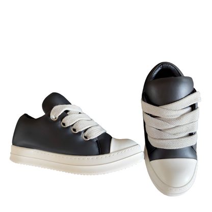 Baskets basses Rick Owens noires et blanches