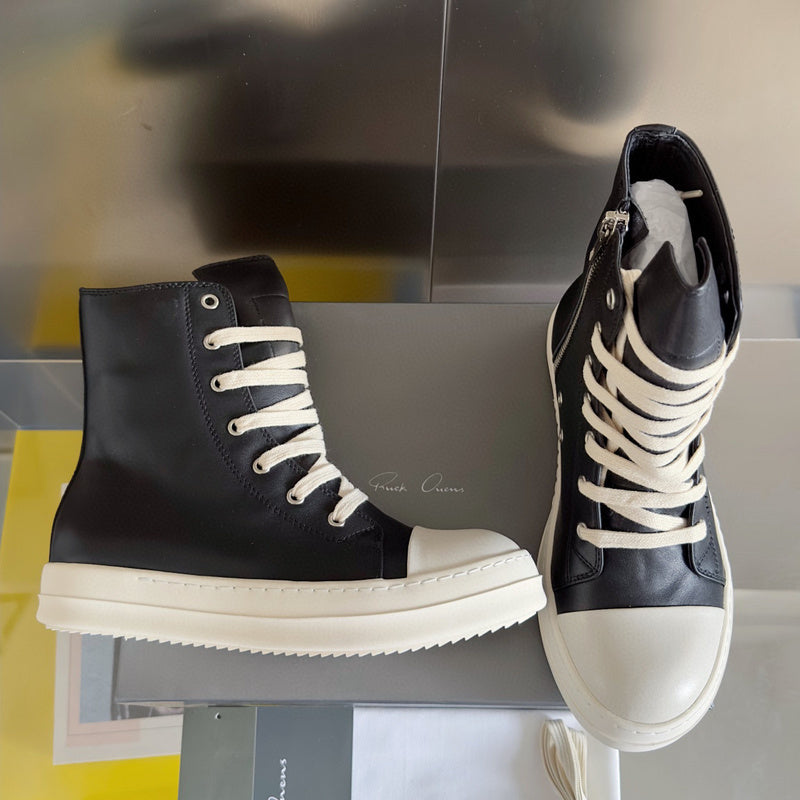 Baskets montantes noires Rick Owens