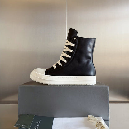 Baskets montantes noires Rick Owens