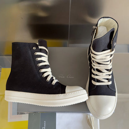 Baskets montantes noires Rick Owens