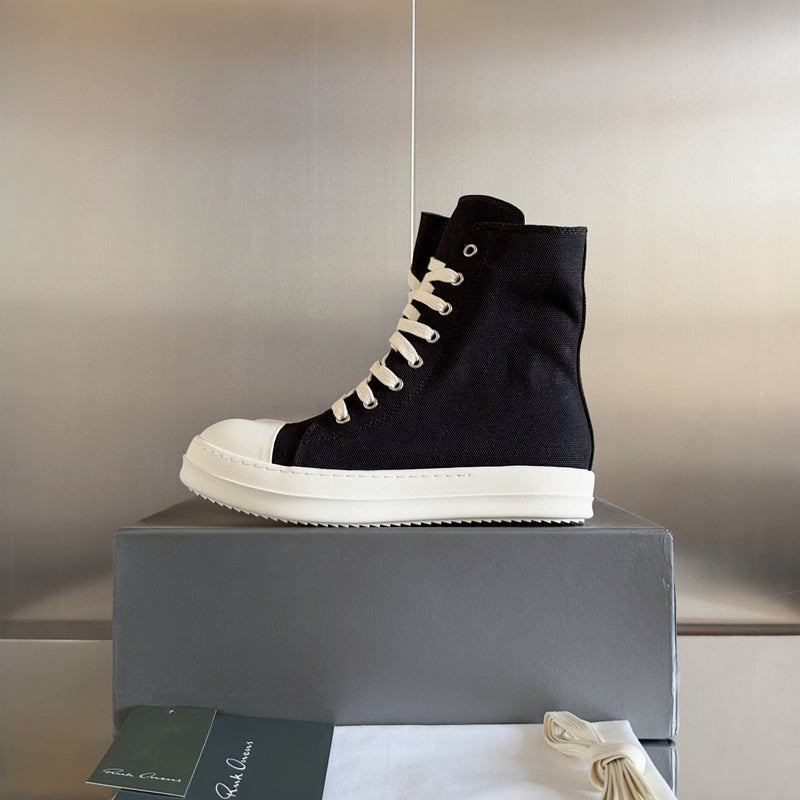 Baskets montantes noires Rick Owens
