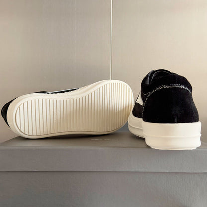 Baskets basses en daim noir Rick Owens