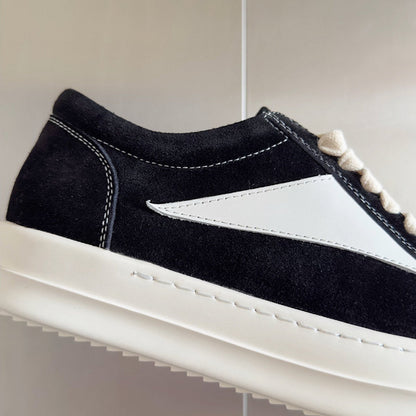 Baskets basses en daim noir Rick Owens