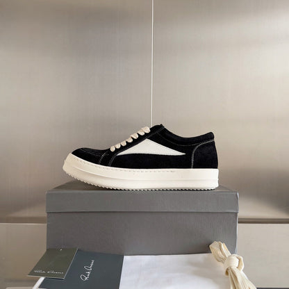 Baskets basses en daim noir Rick Owens