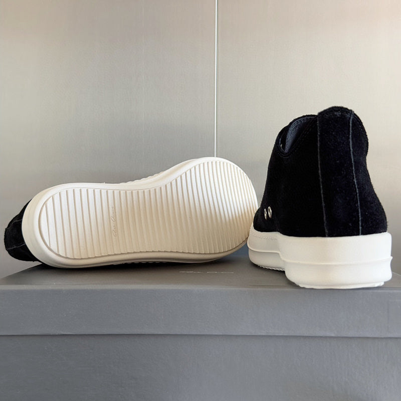 Baskets basses en daim noir Rick Owens
