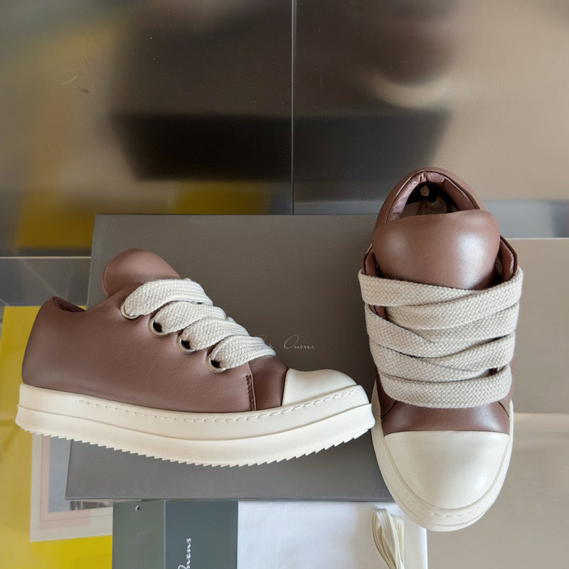 Baskets basses marron Rick Owens