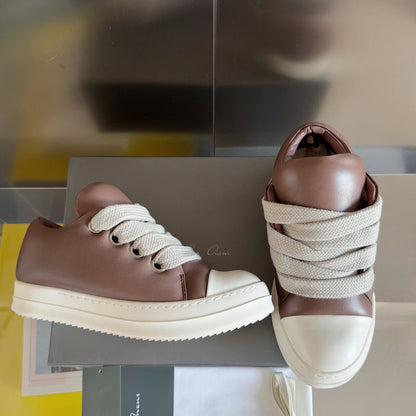 Baskets basses marron Rick Owens