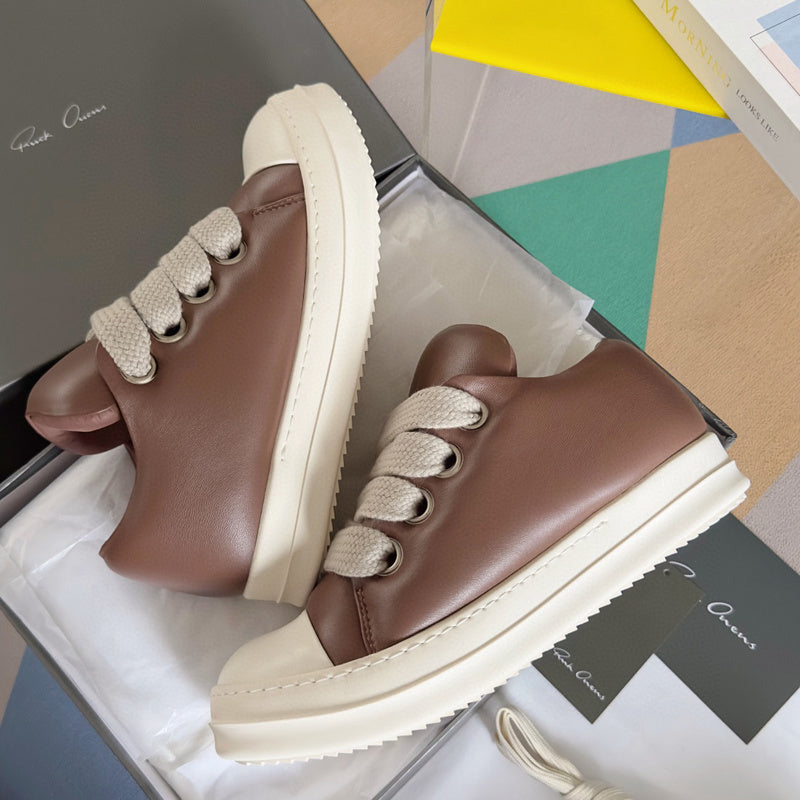 Baskets basses marron Rick Owens